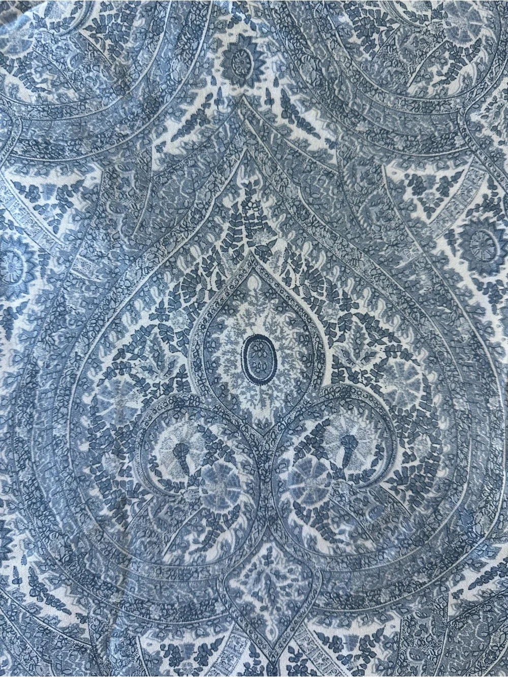 RESTORATION HARDWARE Italian Cypress Paisley Duvet Cover 100% Cotton Queen Italy